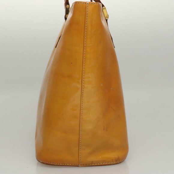 LOUIS VUITTON Monogram Vernis Houston Hand Bag Jaune M91121 LV Auth BA994 - Picture 5 of 16